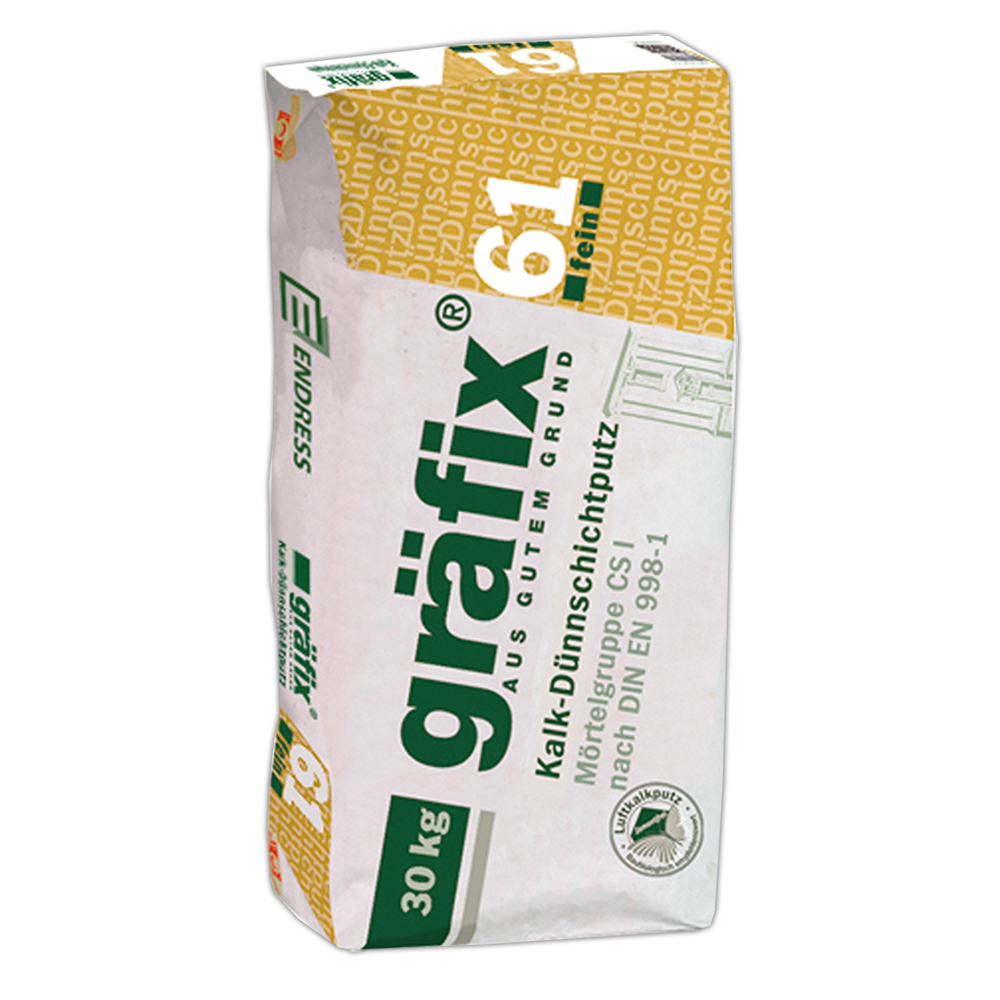 GRÄFIX 61fein Kalk-Dünnschichtputz 0.8mm | 30kg
